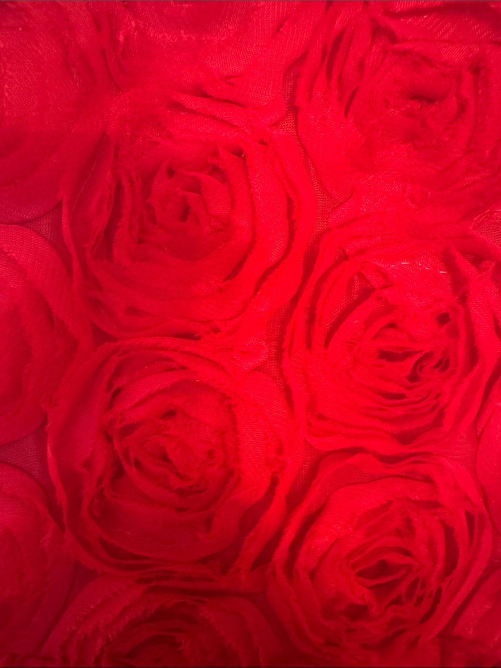 Express Red Floral Rosette Spaghetti Strap Dress - Picture 5 of 8